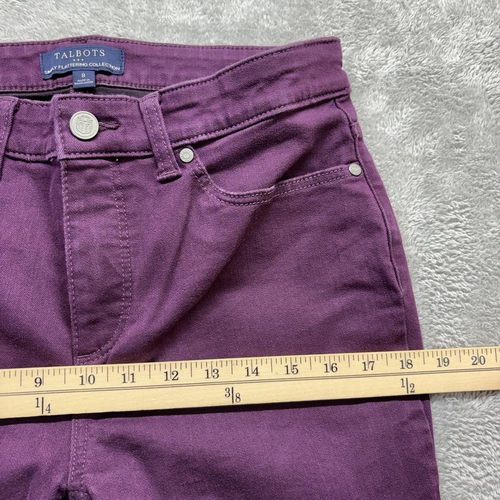 Talbots Jeans Womens 8 Purple Jeggings Mid Rise Simply Flattering Denim - Picture 7 of 12